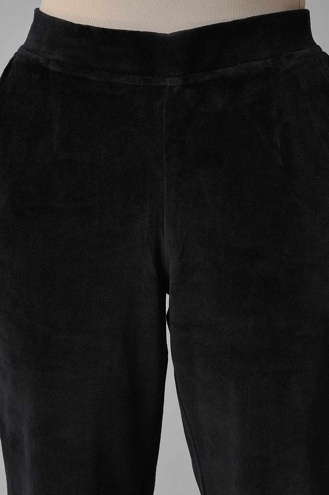 Alex Evenings Stretch Velvet Flat Front Straight Leg Pull-On Pants |  Dillard's